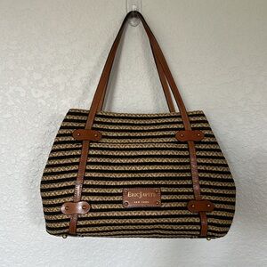 EUC Eric Javits New York brown/black women’s Handbag Beach bag Tote